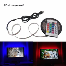 Lampada a strisce LED USB 2835SMD DC5V nastro flessibile a LED a nastro 1M 2M 3M 4M 5M HDTV TV schermo del Desktop sfondo illuminazione diagonale