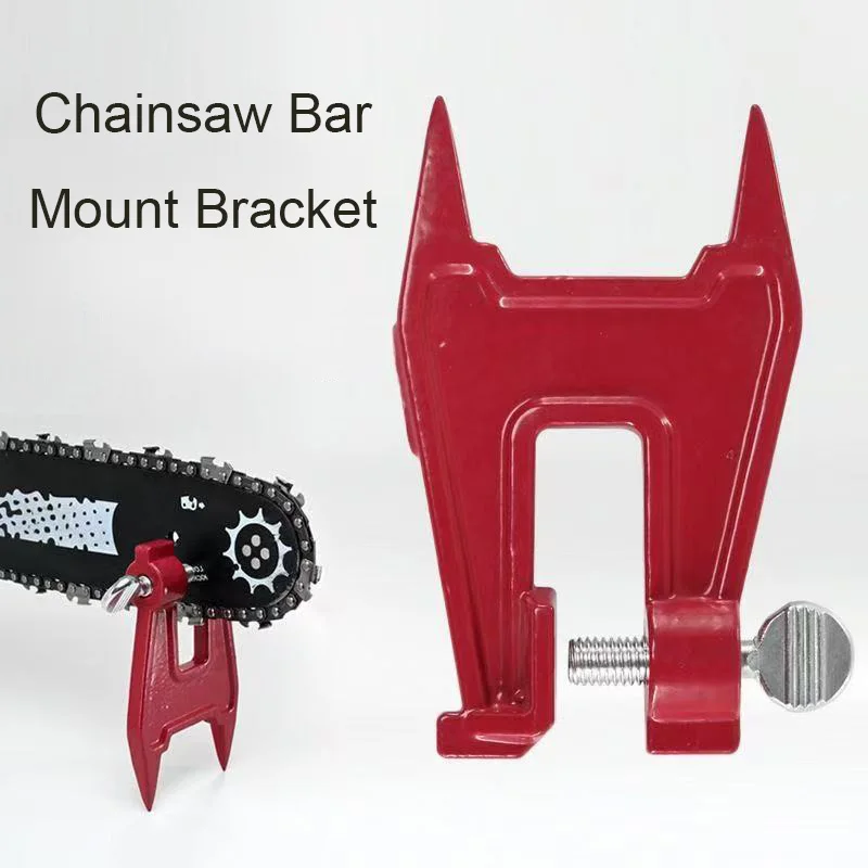 

Компактный металлический зажим-фиксатор для заточки цепей бензопил с направляющей пластиной и винтом-барашком для ручного инструмента