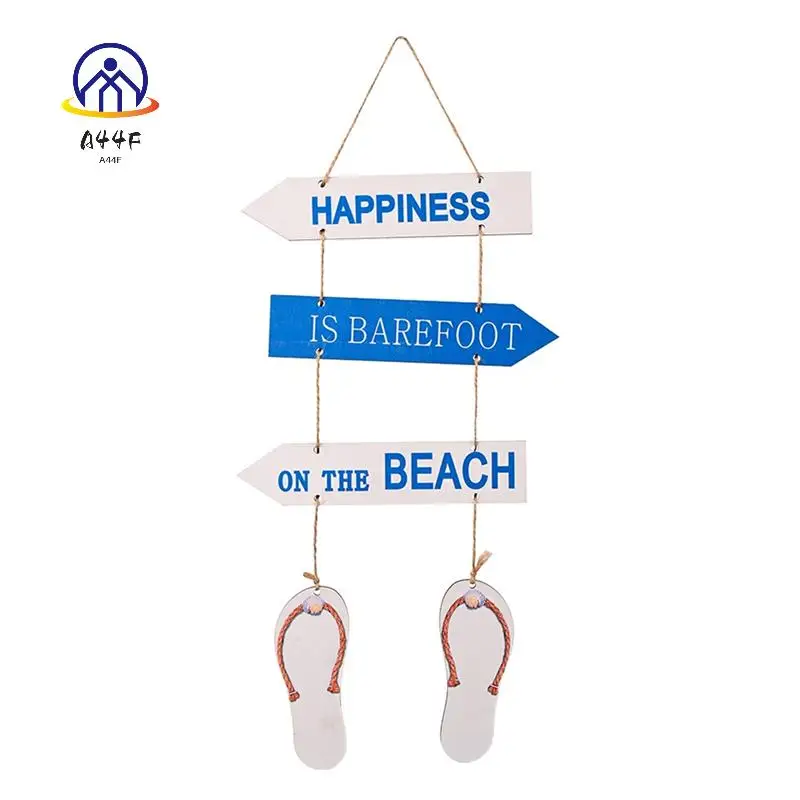 A44F-Papan Dekoratif Kayu Gantung Bertema Pantai dan Plakat Mini Dekorasi Rumah Dekorasi Rumah Musim Panas