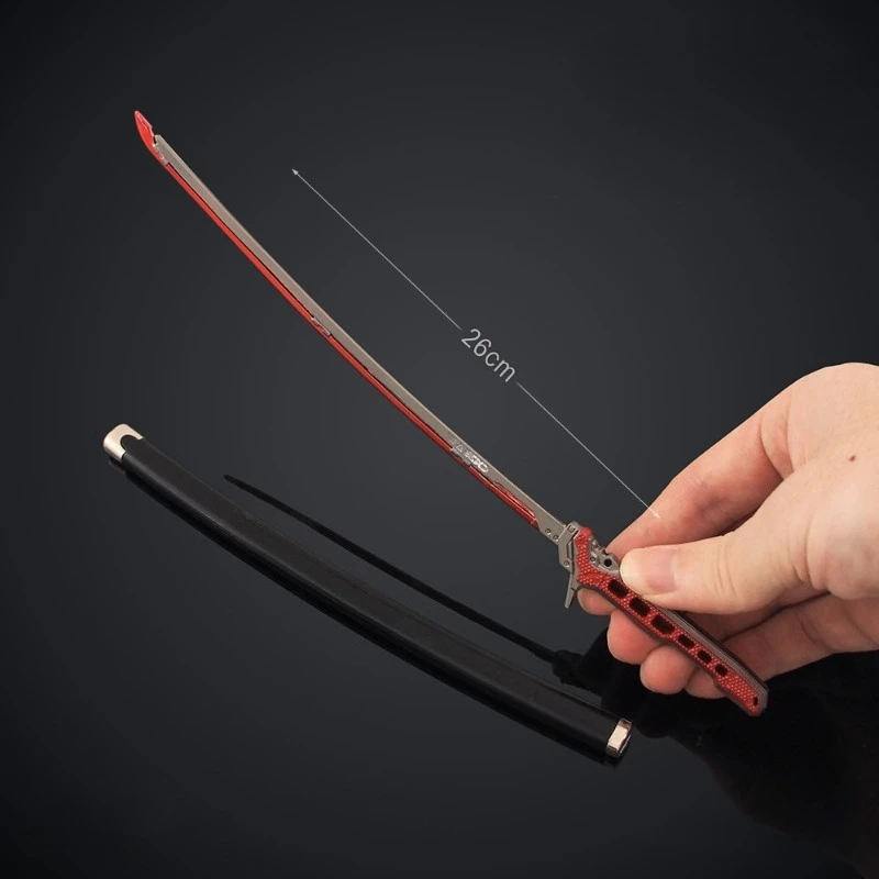 26 cm/10.2in Arena Breakout Thermische Warrior Zwaard Reparatie Legering Schede Spel Wapens Model Metalen Zwaard Speelgoed Ornament Desktop display