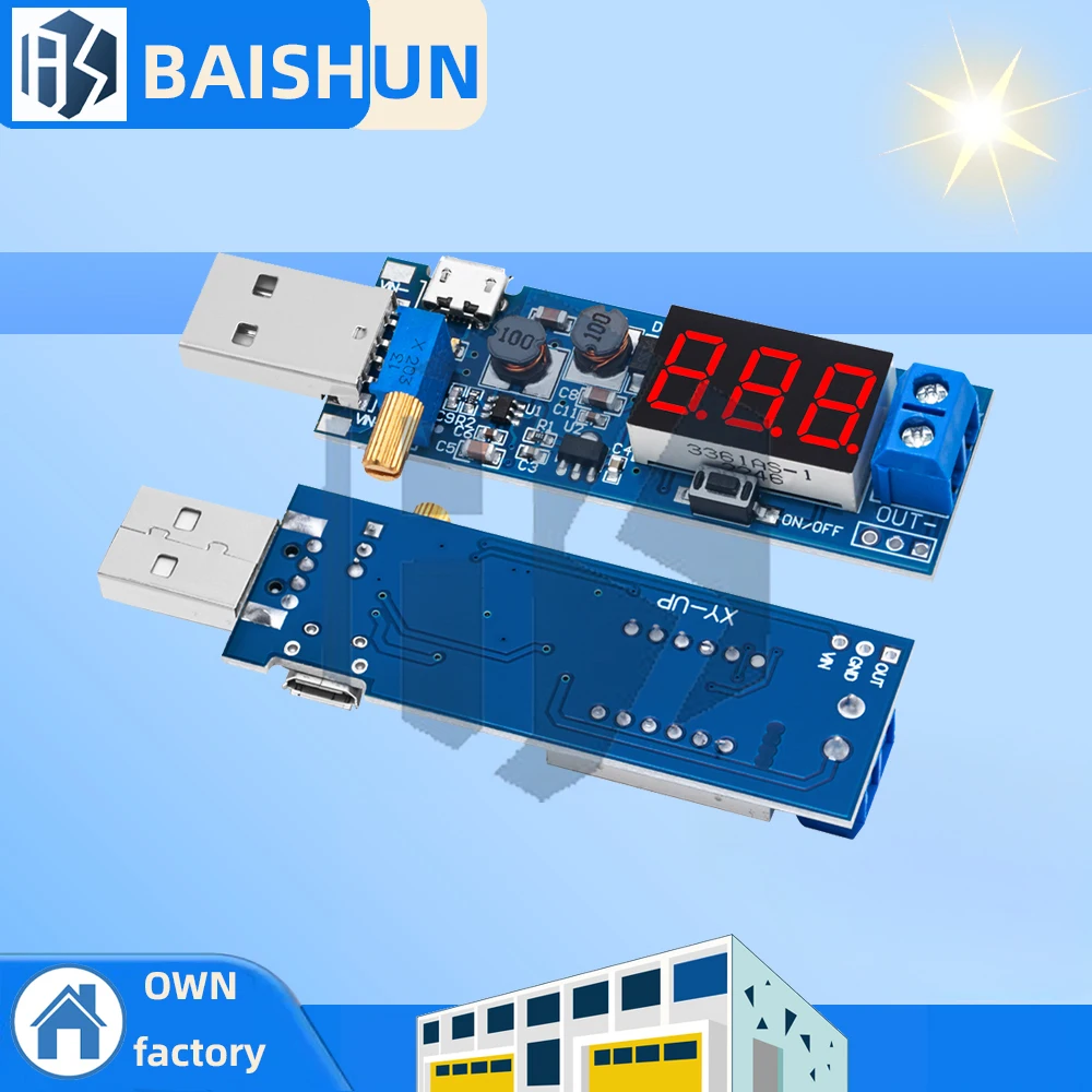 DC-DC 5V to 3.5V / 12V USB Step UP / Down Power Supply Module Adjustable Boost Buck Converter Out DC 1.2V-24V