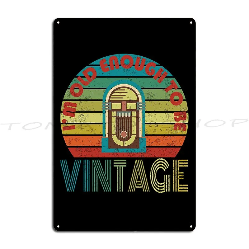 

Vintage Vibes Jukebox Metal Sign Living Room Personalized Vintage Garage Designer Tin Sign Poster