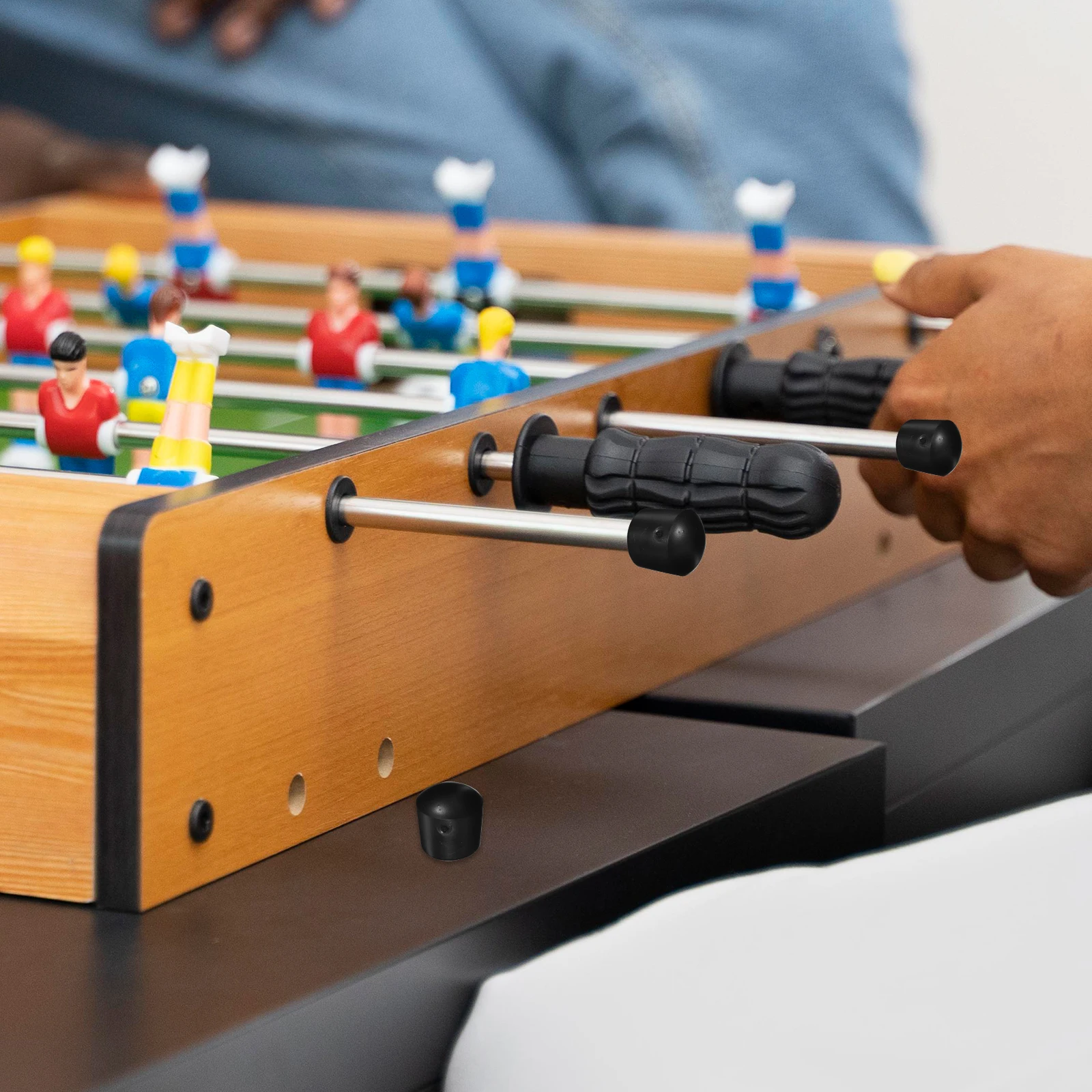 20 قطعة قبعات نهاية فووسبالل بديلة عالمية لآلة كرة القدم القياسية للطاولة أغطية بلاستيكية متينة سهلة التركيب بدون أدوات