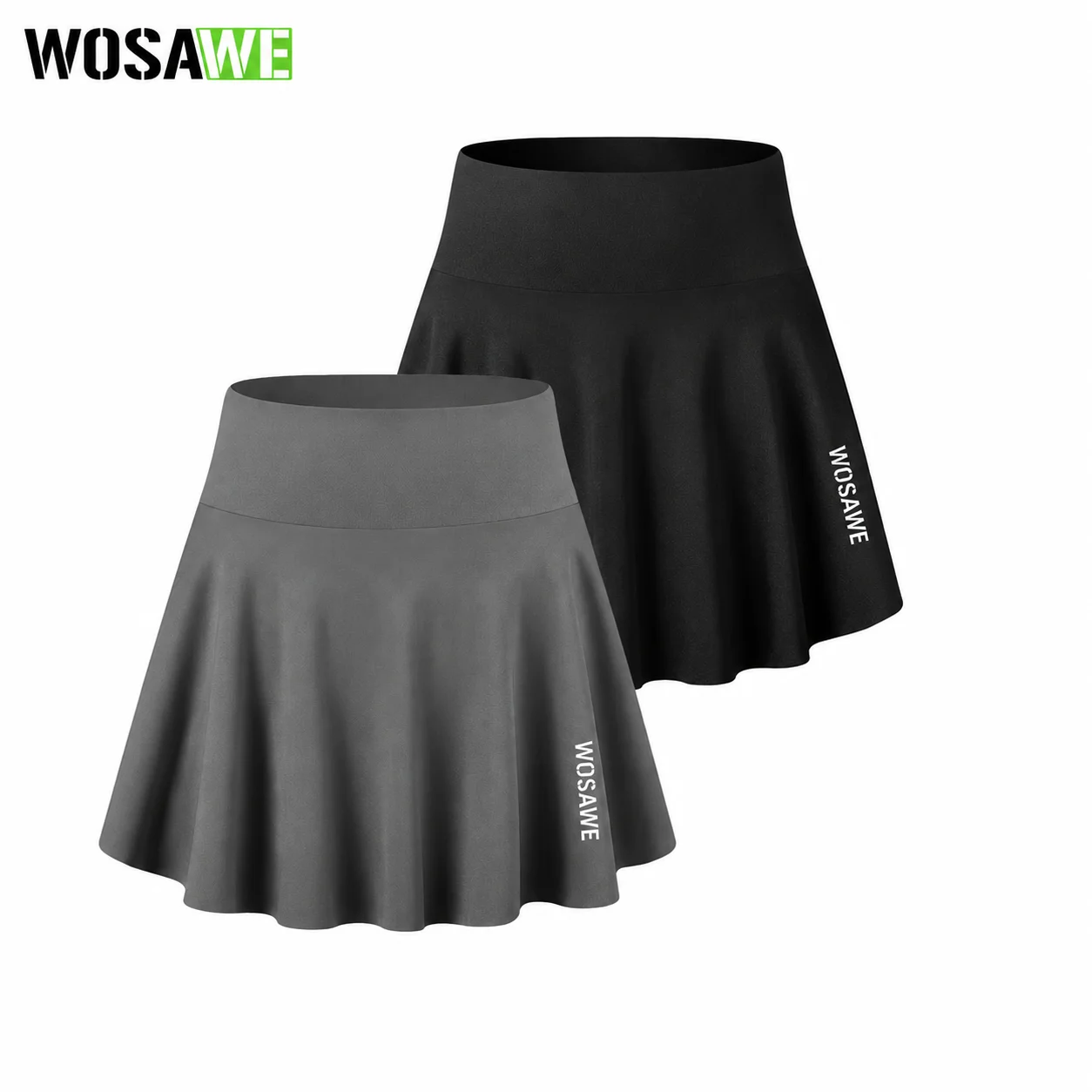 WOSAWE Yaz Bisiklet Eteği 2 In 1 Nefes Alabilen Bisiklet Şort İç Giyim ile Yastıklı Kadın Bisiklet Tenis Yoga Golf Spor Etek
