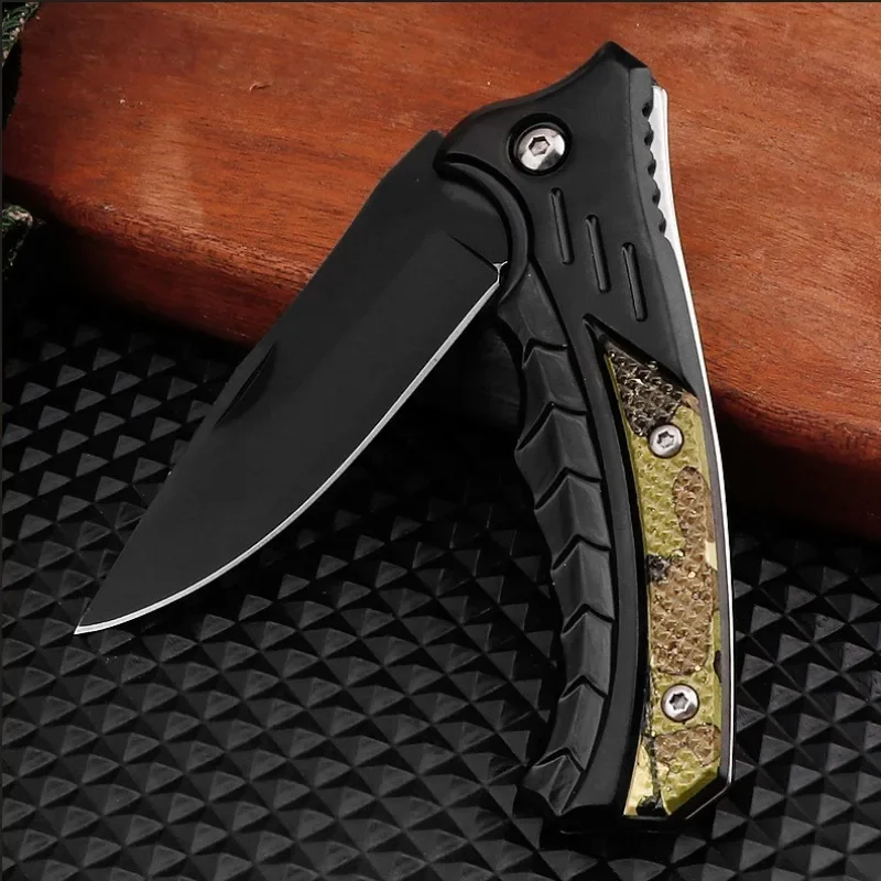 Outdoor camping pocket mini folding knife stainless steel self-defense edc knife portable multi-function folding knife hiking