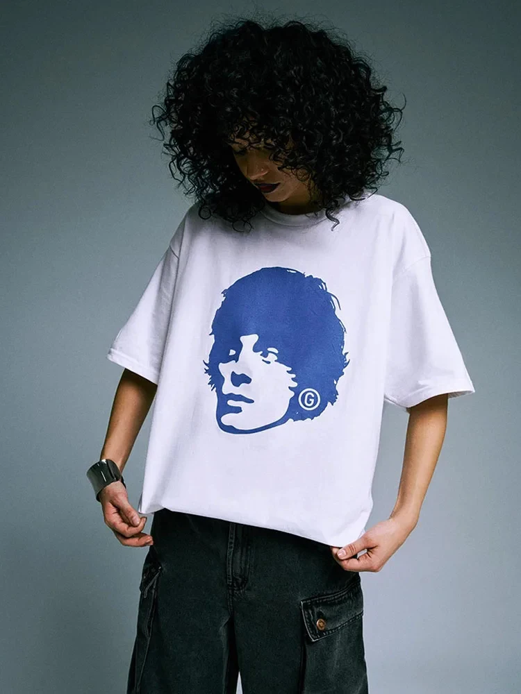 Men Graphic T-Shirts Y2k Streetwear Tops Oversized Cotton Summer Korean Fashion Short Sleeve Tees Pulovers Aesthetic Clothing image 3