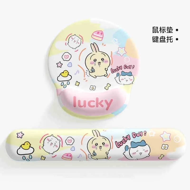Cute Chiikawa Ergonomic Mouse Pad Wrist Rest Soft Anti Slip Hand Rest Keyboard Wrist Pad For Office Laptop Computer Work Study - view 4