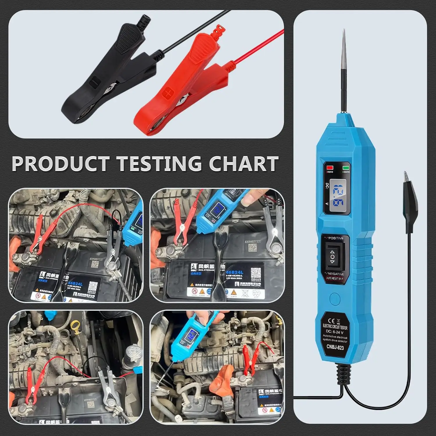 Circuit Tester, Automotive Electric Circuit Tester,Car Power Circuit Probe Kit for Electrical System Diagnosis Repair Tool