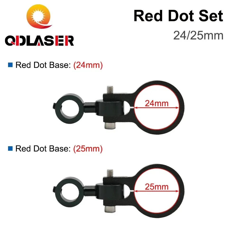 QDLASER 5V Red Dot Positioning Diode Module Set 24mm 25mm for DIY CO2 Laser Engraving Cutting Machine Head Parts