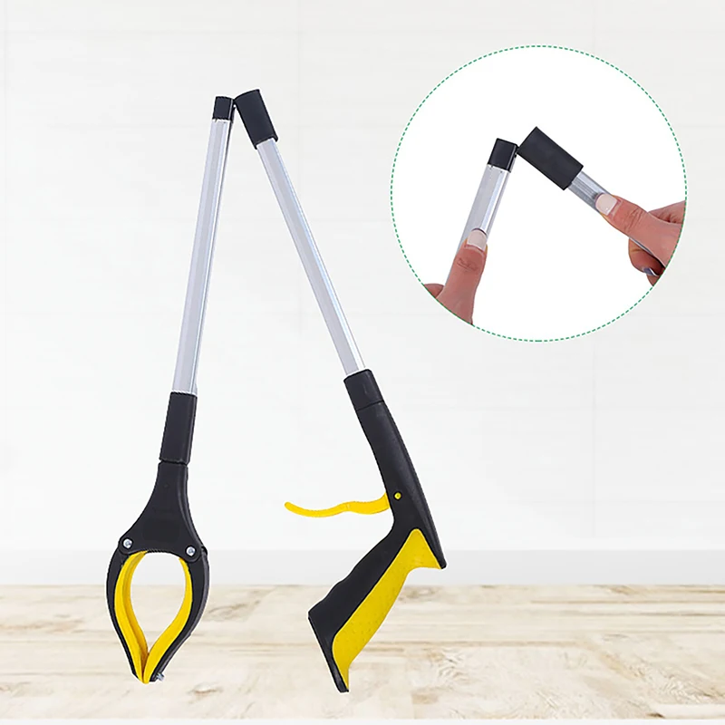 81cm Foldable Litter Clip Portable Long Handle Picker Arm Extender Garden Garbage Grabber Pick Up Tools