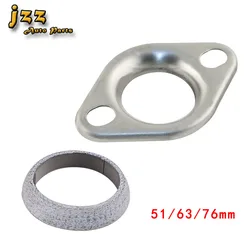 1 Set Collector Flange Donut 2 Inch 2.5 Inch 3 Inch Exhaust Gasket Header Stainless Steel Universal Car Accessories
