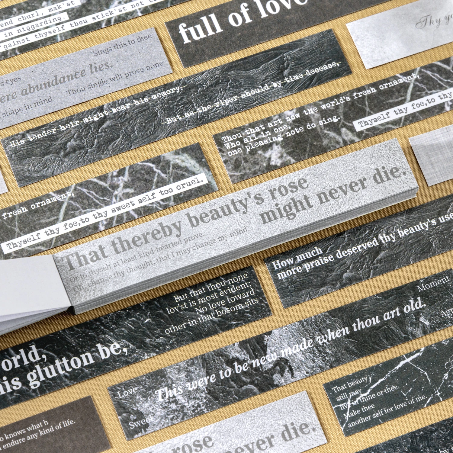 100 خطًا من الشعر على سلسلة الحب، كتاب ملصقات للمناظر الطبيعية بنص إنجليزي عتيق، مواد مجلة إبداعية يمكنك صنعها بنفسك، أدوات مكتبية مجمعة #2