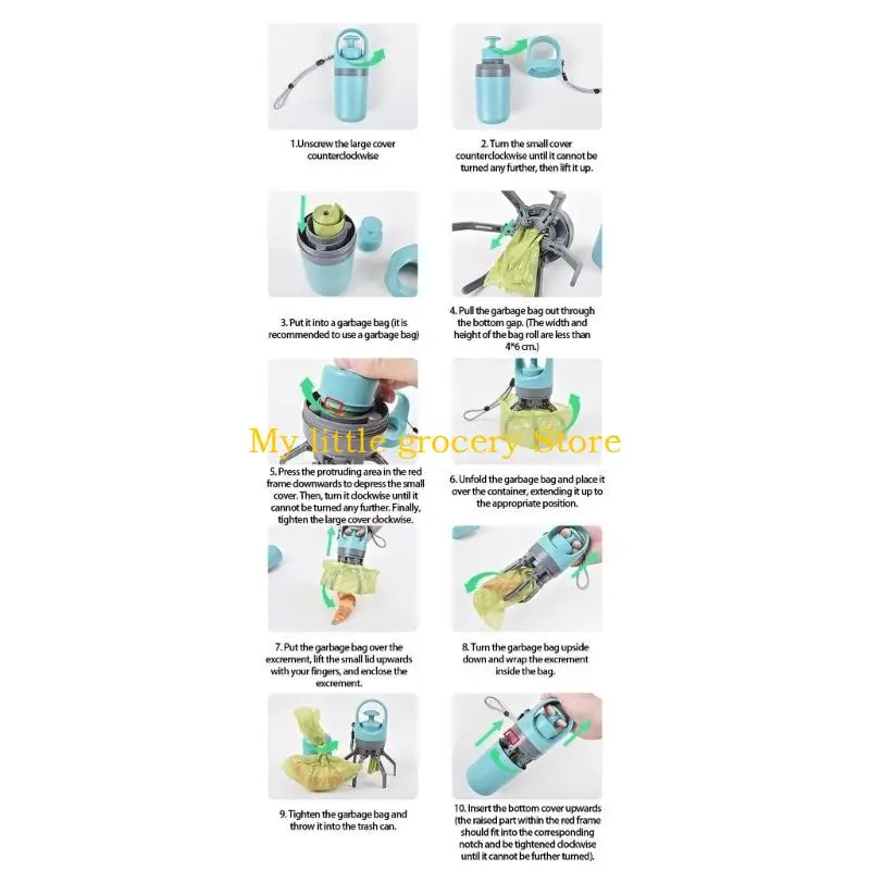 D5BD Telescoping Dog Poop Pickers Upper For Outdoor Use Large Poopers Scooper