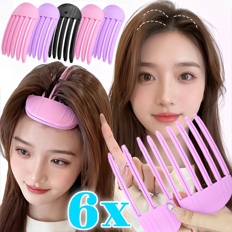 1/6Pcs Fluffy Hair Roots Clips Women Men Black No Heat High Vertex Hair Curler Styling DIY Fluffiness Volume Wind Sculpting Comb