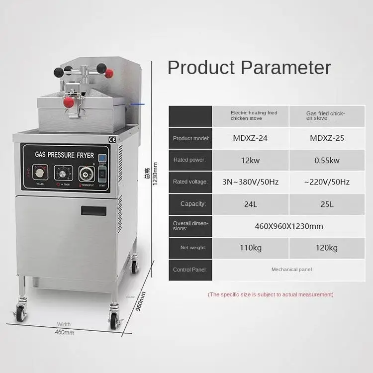 Stainless Steel  Fries Frying Machine Chicken  Potato Chips Fryer Double Tank Electric Commercial Deep Fryer