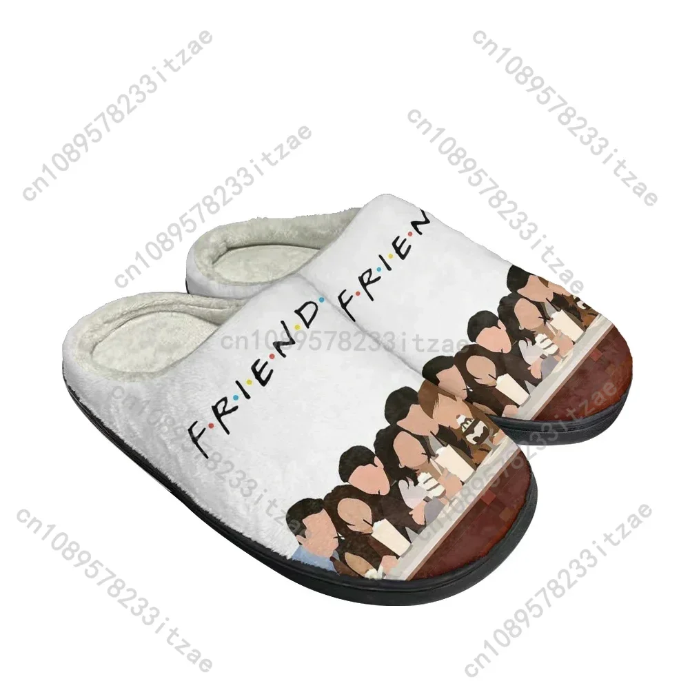 Hot Friends Printing Home Cotton Custom Slippers Mens Womens Teenager Bedroom Plush Indoor Keep Warm Shoes Thermal Slipper