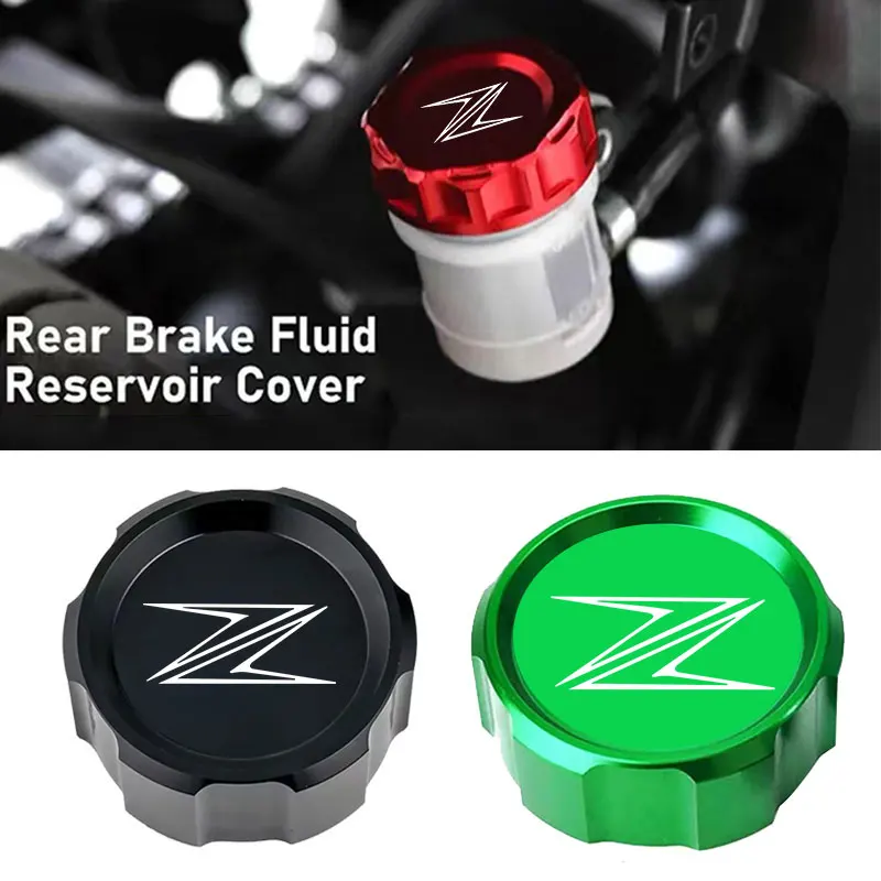 For KAWASAKI New Z400 2019 Z900 Z1000 Z800 Z750 Z300 Z650 Rear Brake Fluid Cylinder Master Reservoir Cover Cap Accessories