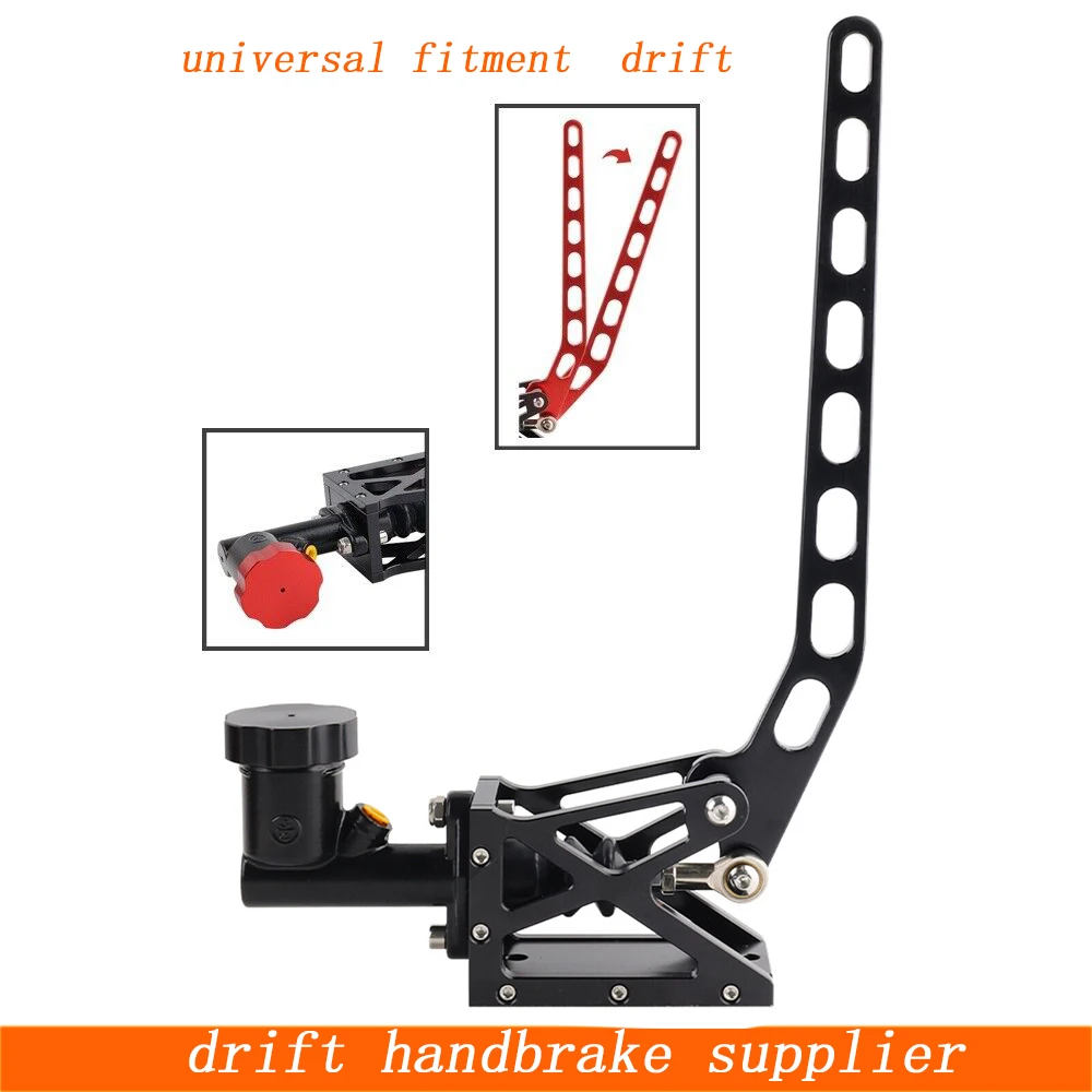 Universal Racing Vertical Handbrake Aluminum Oil Hydraulic Drift E-Brake Silver