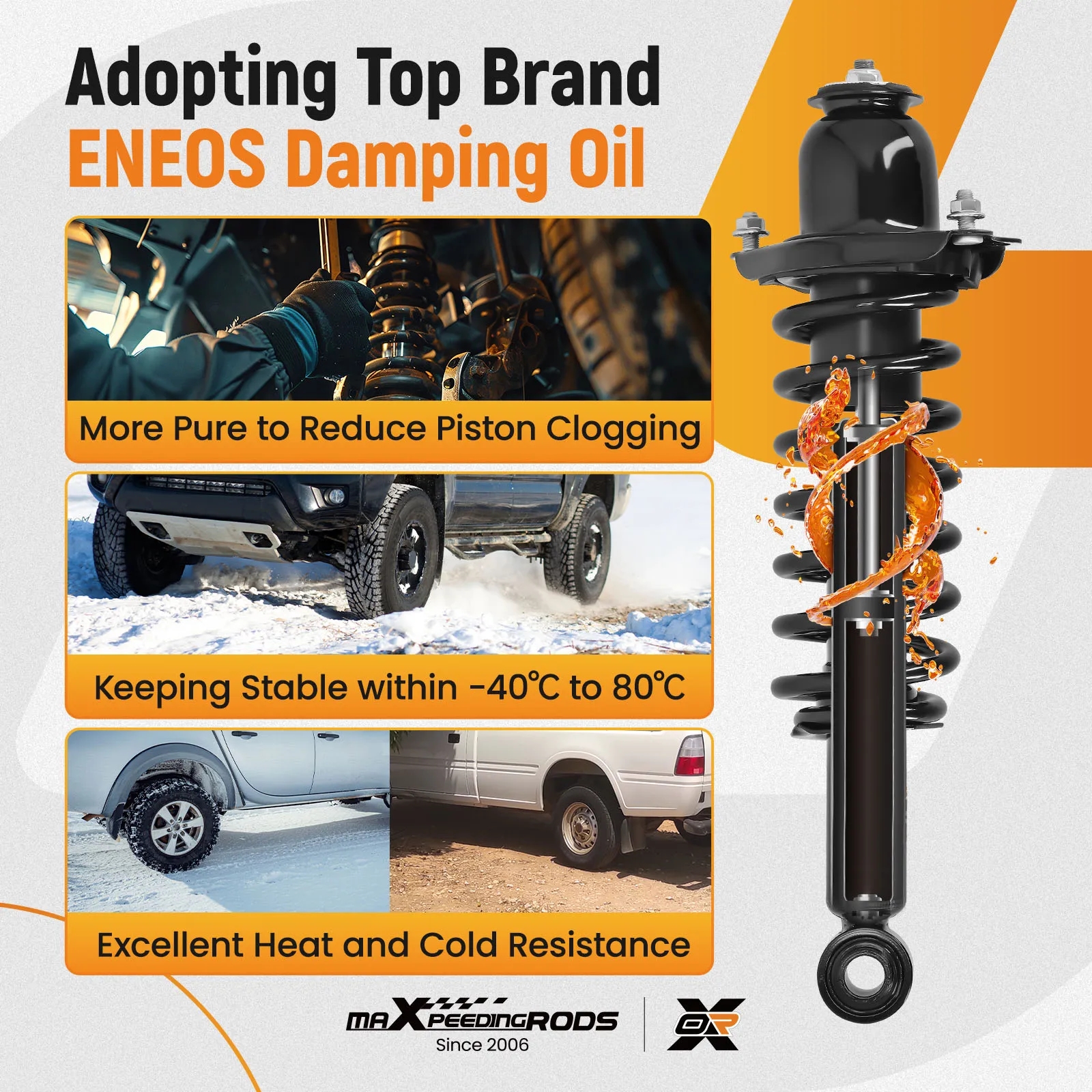 Rear Shock Strut w/ Coil Spring For Toyota Corolla 2014 2015 2016 2017 2018 2019 view 4