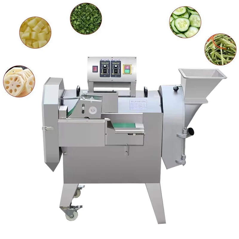 Electric Commercial Vegetable Cutter Slicing Machine Eggplant Onion Potato Shredder Vegetable Fruit Slicer Dicer Machine