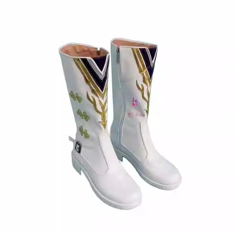 Scarpe da costume cosplay Love and Deepspace Xavier Stivali bianchi in ecopelle