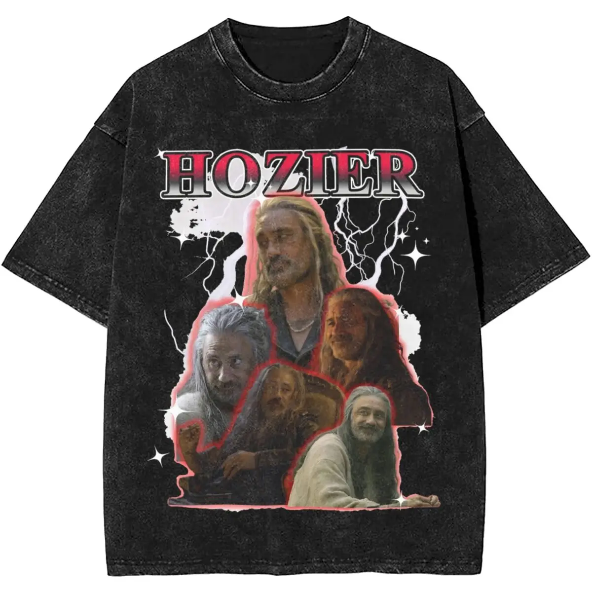 Vintage Hozier Singer Bootleg Outfit Washed T Shirts for Men Women Streetwear Hip Hop T-Shirts 2024 Tour Tee Shirt Short Sleeve