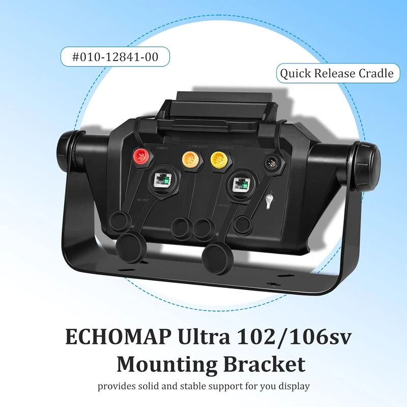 Adjustable Angle, Quick Attachment/Removal 010-12841-00 with Quick Release Cradle Bail Mount for Garmin ECHOMAP Ultra 102/106sv
