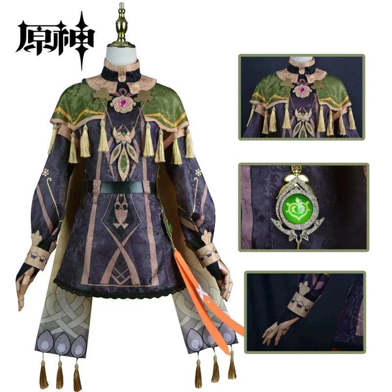 

Anime Game Genshin Impact Collei Cosplay Costumes with Wig for Adult Woman Men Halloween Party Outfit Full Set