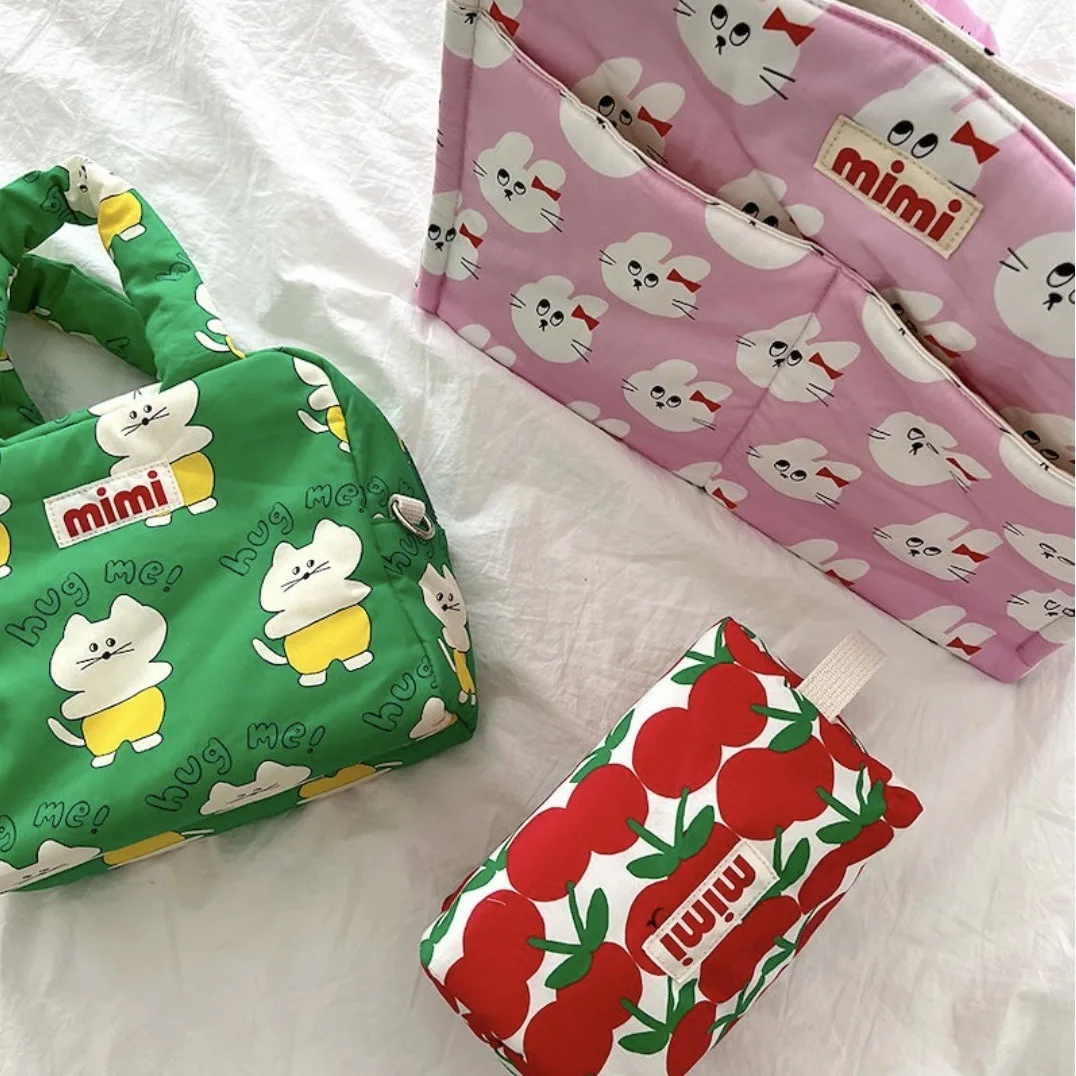 Ins Multi-functional Printing Large-capacity Shoulder Bag Cute Baby Walking Mother and Baby Bag Light Going Out Mommy Bag