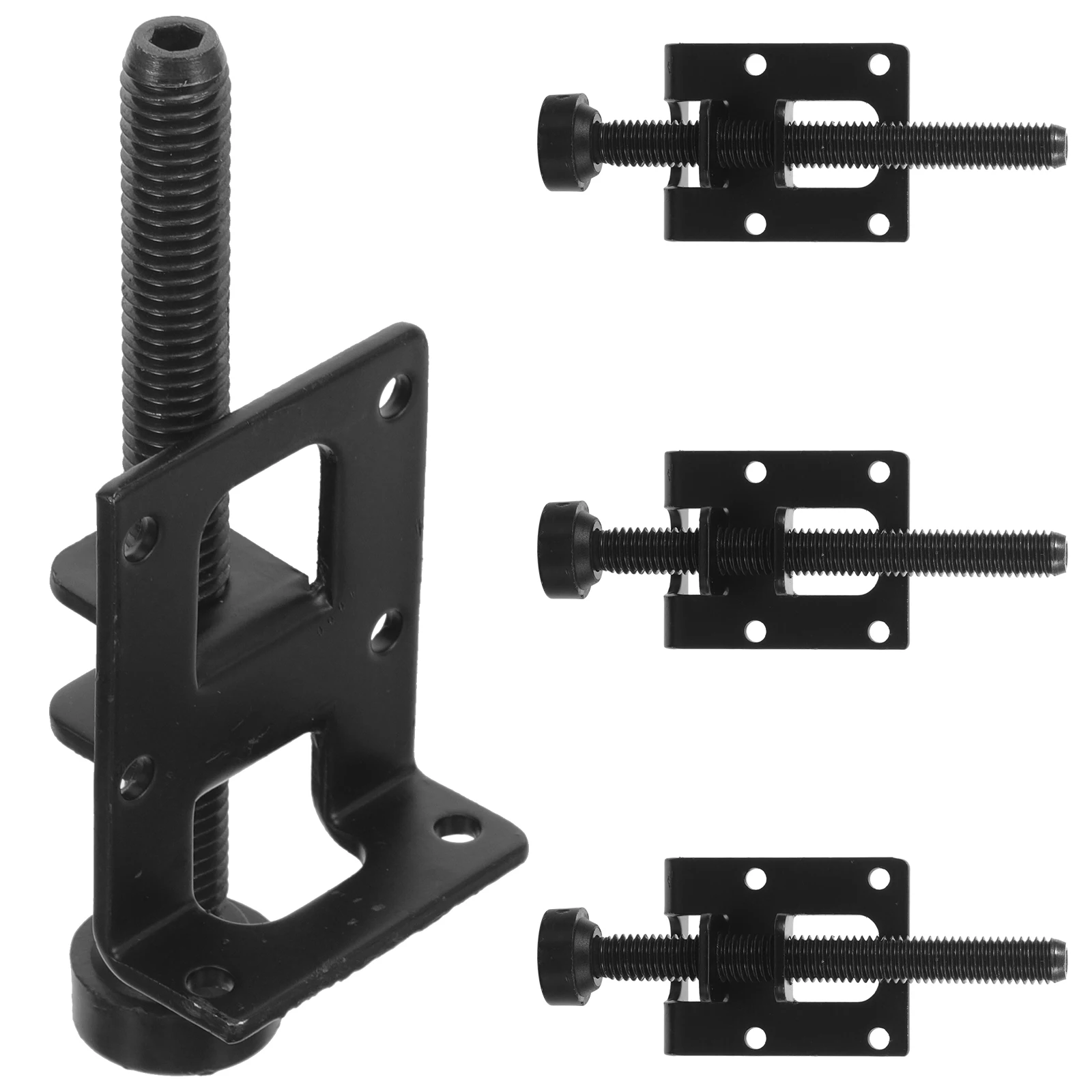 4pcs Adjustable Leg Levelers Screws Heavy Duty Furniture Feet Anti-Slip Floor Stabilizers for Cabinets Tables 10cm Black Plastic