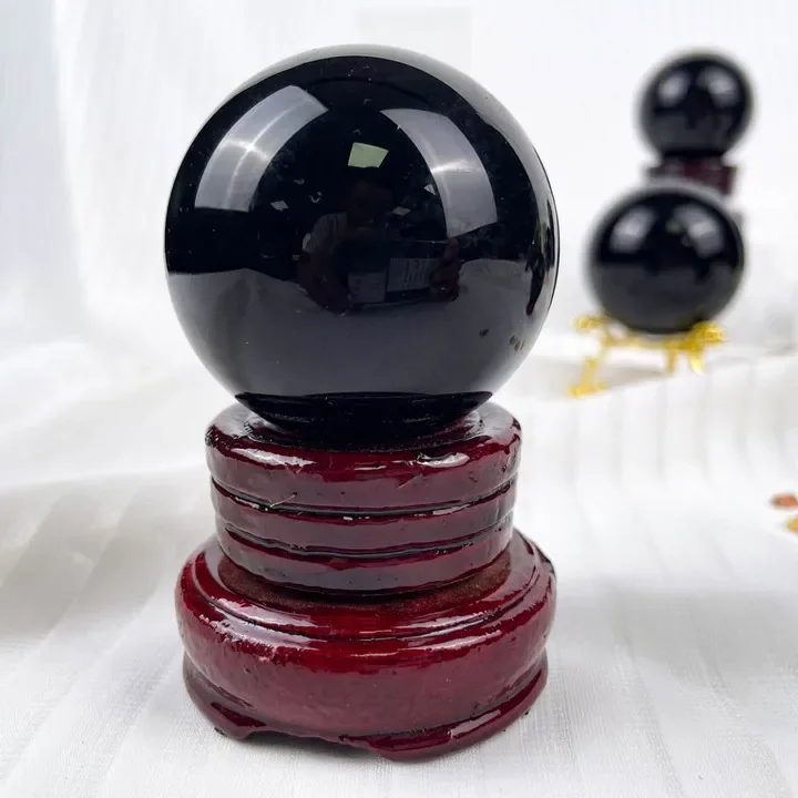 New Design Crystal Crafts Meditation Healing Natural Stone Rainbow Obsidian Ball For Decoration