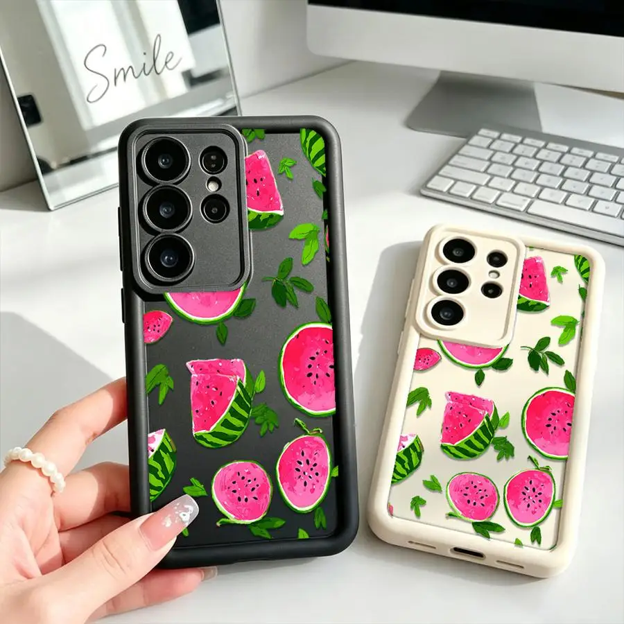 Case for Samsung Galaxy S26 Ultra S20FE S25 Edge S21 S22 S24Ultra S24 Plus S25 S23 FE Phone Cover Watermelon Seamless