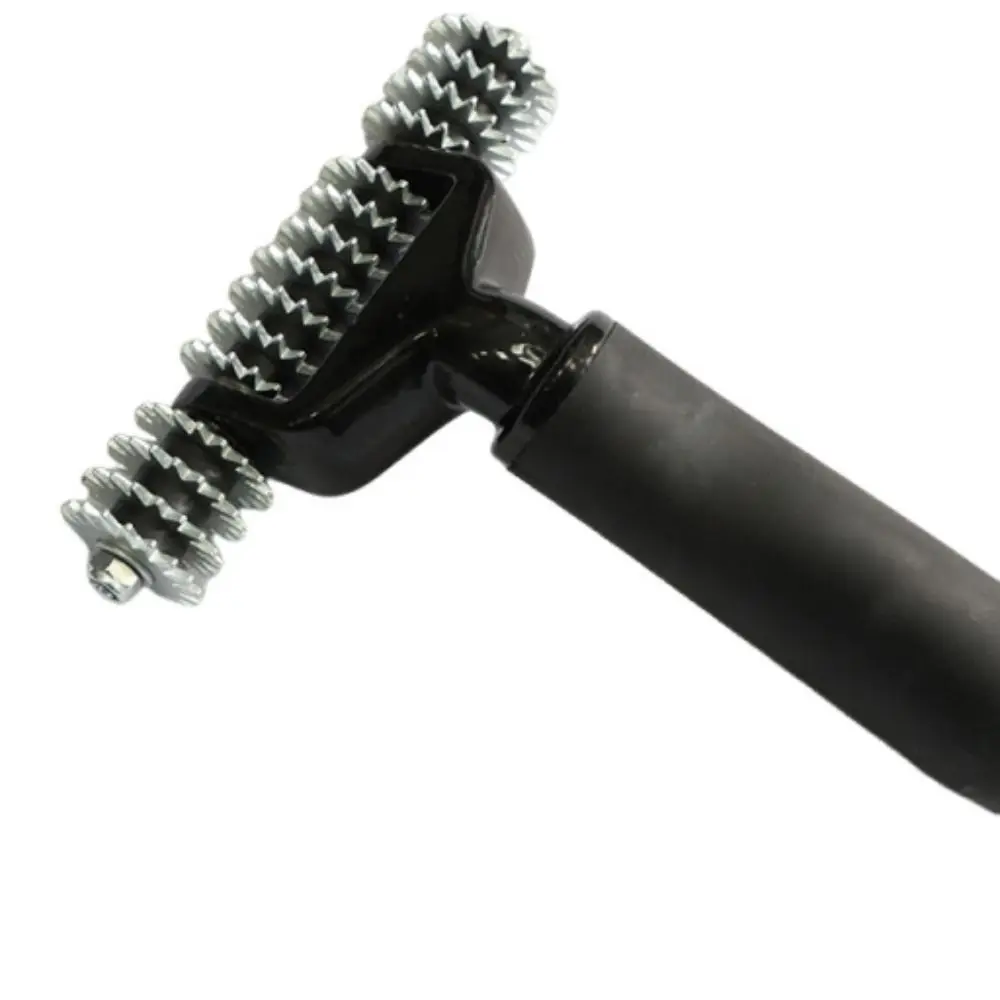 Solid Metal Wheel Carpet Seam Roller Ergonomic Non-Slip Grip Compact Handheld Size Serrated Toothed Roller Sturdy Build