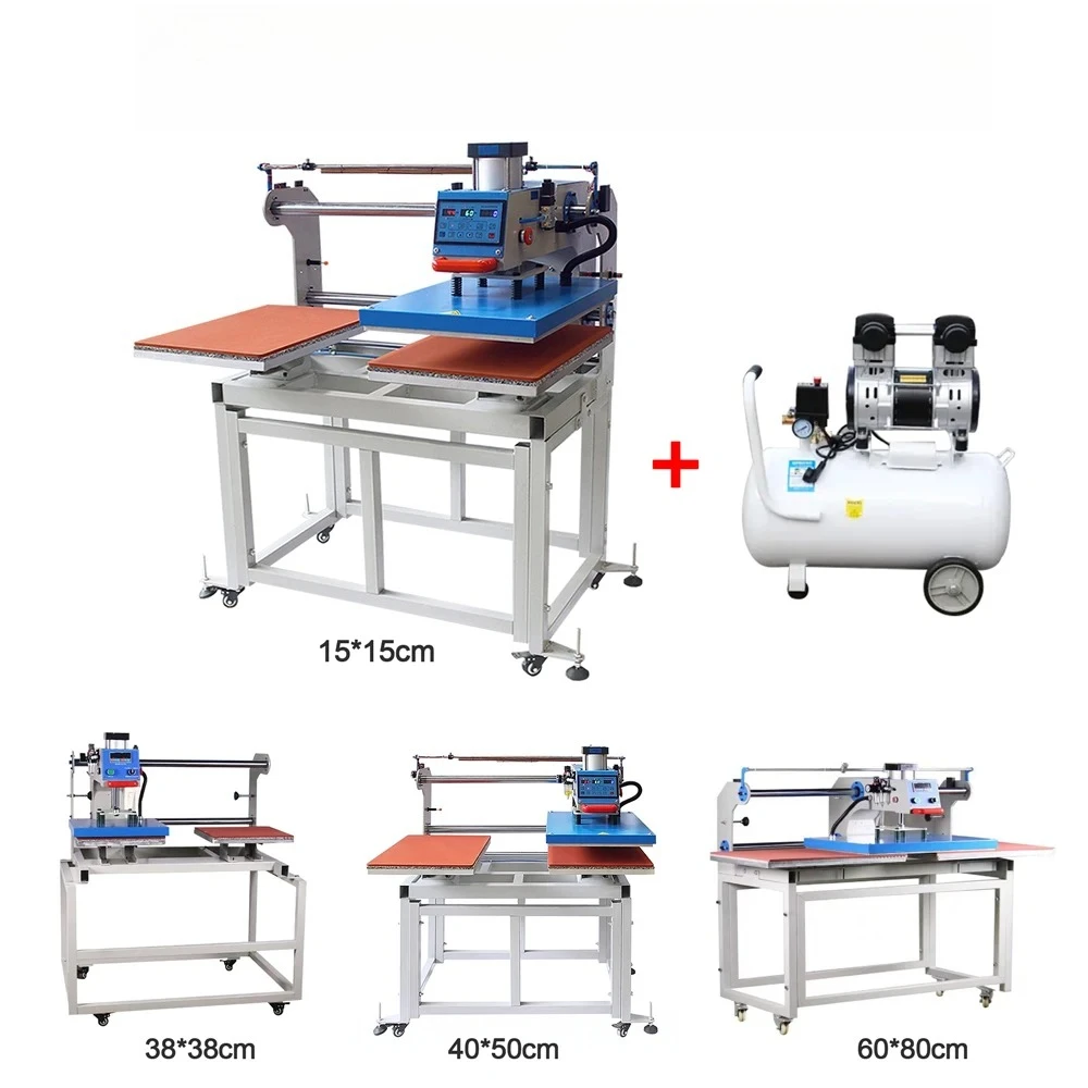 High Productivity 15X15 38*38cm Flat Ironing Logo Automatic Heat Press Machines For T-shirt Premium quality