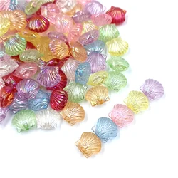 13mm 20Pcs Ocean Style Multicolor Shell Acrylic Beads For Jewelry Making DIY Necklace Bracelet Pendant Fashion Accessories