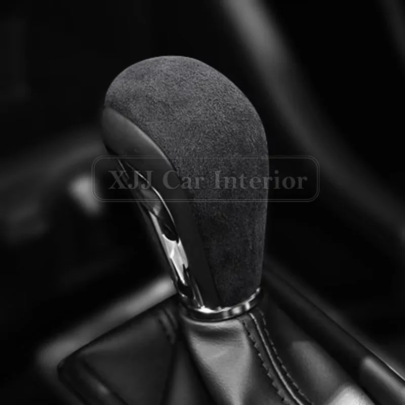 Suede Gear Lever Stick Shift Cover Shell Shifter Sheath Trim for Mazda Axela 2020 2021 CX30 2020 2021 Car Interior Accessories