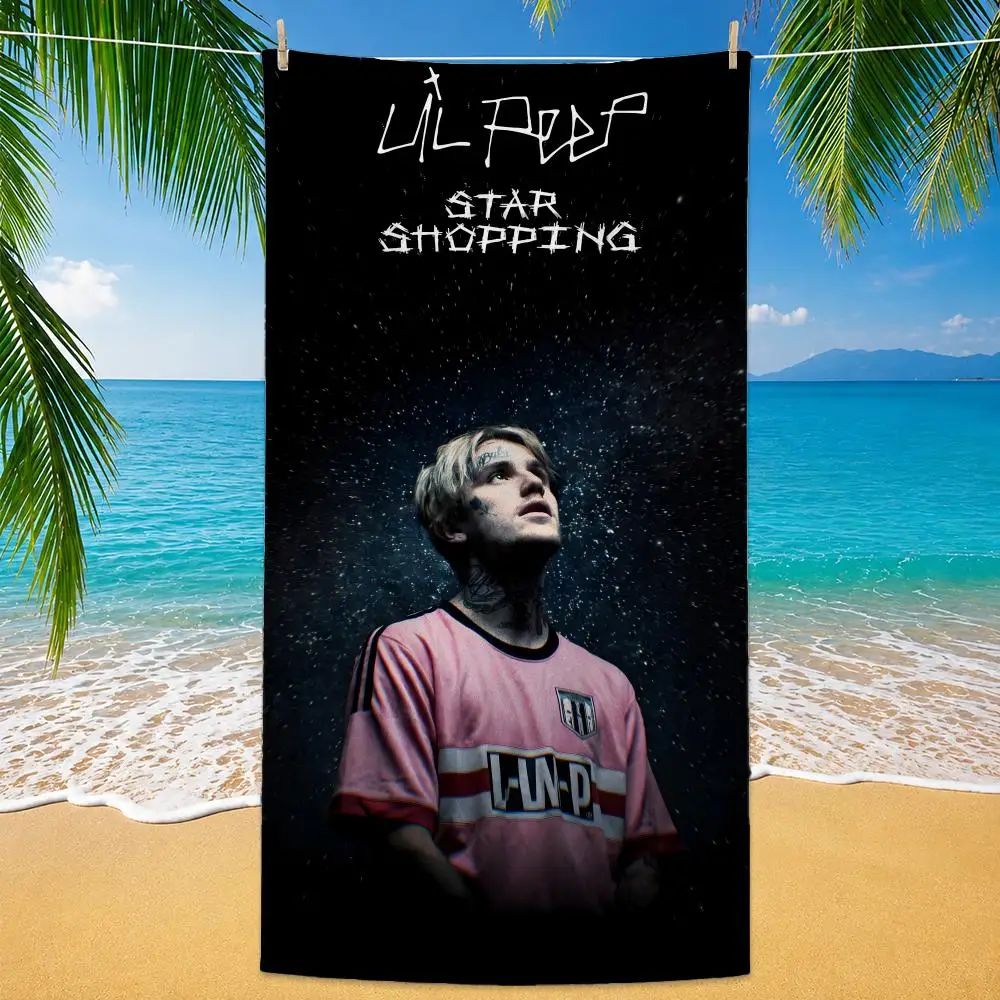 Album Lil Peep Hellboy Towel Polyester Beach Towel Quick Dry Sand Free Bath Towel for Summer Pool Travel Vacation