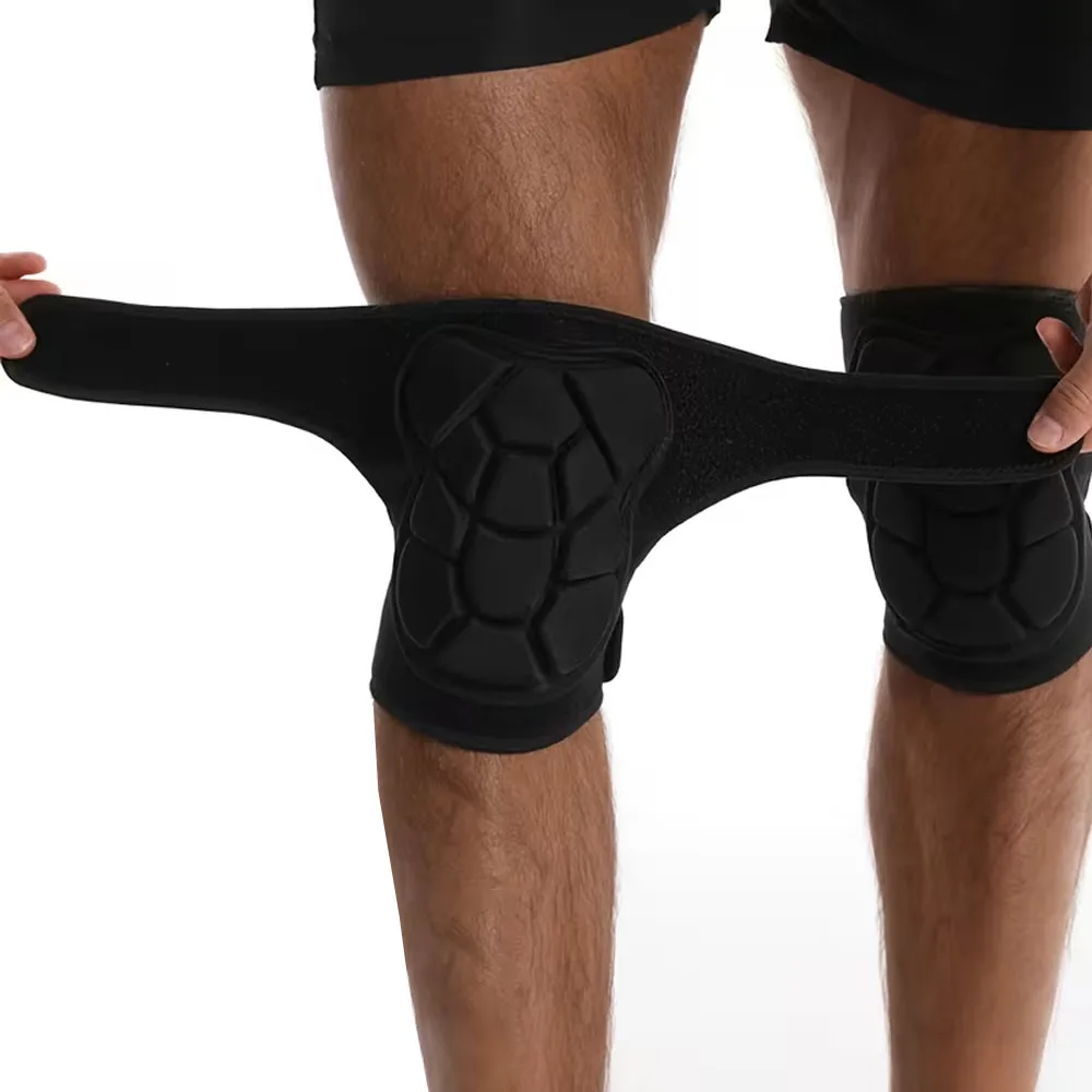 1pcs Adjustable Breathable Knee Pad - Thick Soft Sponge Cushion & Anti-Slip Grip,for Fitness, Yoga, Running, Gym, Hiking, Work