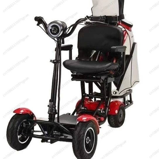 Y small four-wheel folding electric vehicle elderly scooter golf cart, wide tire lithium recreational sightseeing vehicle 36V