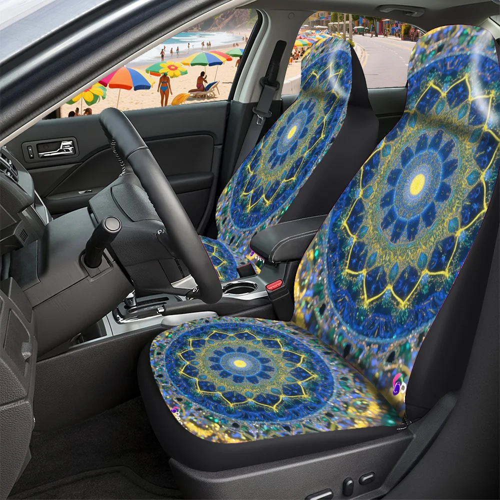 Automobile Covers - Gifts For Friends For Halloween, Christmas, New Year, And Easter, Featuring Detailed Circular Symmetrical De