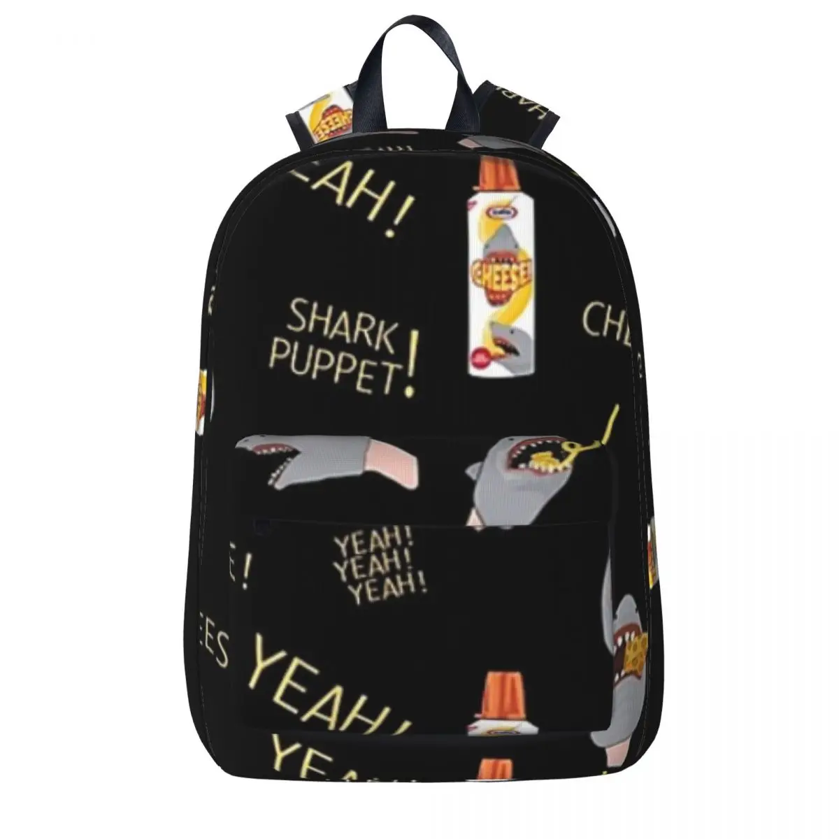 TikTok On Repeat Shark Puppet Seamless Pattern Backpacks Student Book bag Shoulder Bag Laptop Rucksack Children School Bag