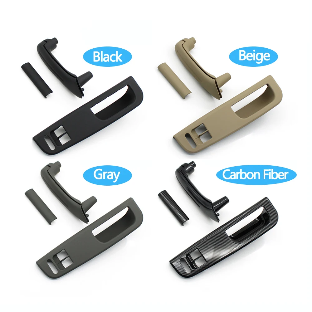 2/4 Buah Panel Sakelar Jendela Interior Pintu Mobil Pegangan Pegangan Tarik Pintu Trim Bezel untuk VW Bora Golf 4 MK4 Jetta Passat 1999-2004