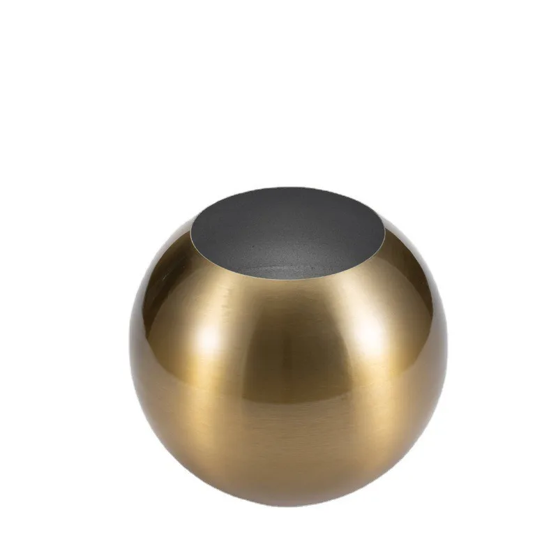 Metal spherical vase decoration stainless steel flower arrangement black dining table wedding