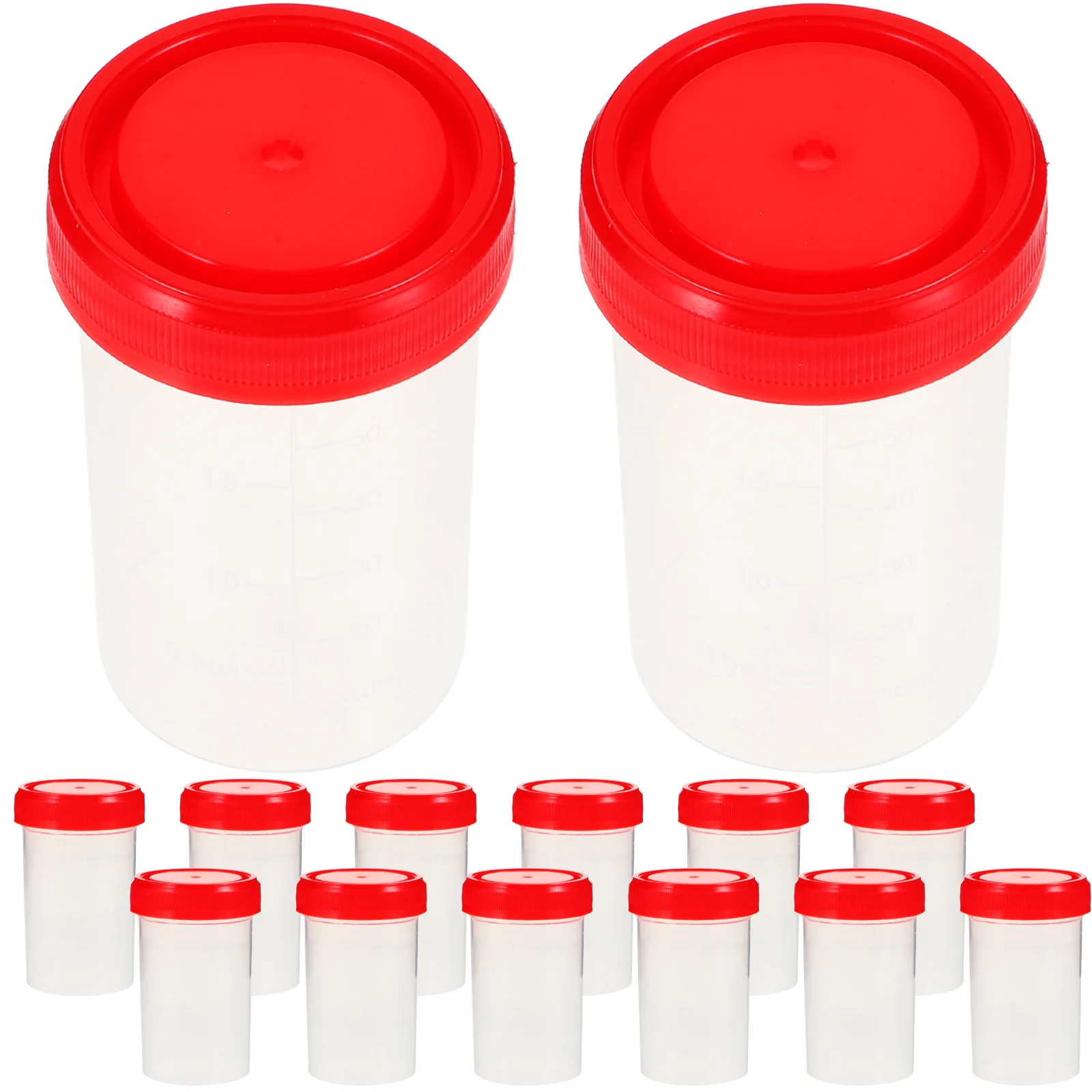 

Sampling Cup Urine Pee Cups for Testing Collection Laboratory Fluid Sample Containers with Lids Specimen Bottle