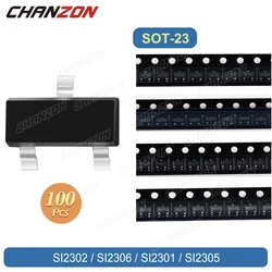 100Pcs Original Si2302 Si2306 Si2301 Si2305 N-Channel Mosfet Enhancement Mode Field-Effect Sot-23 Transistor Integrated Circuit