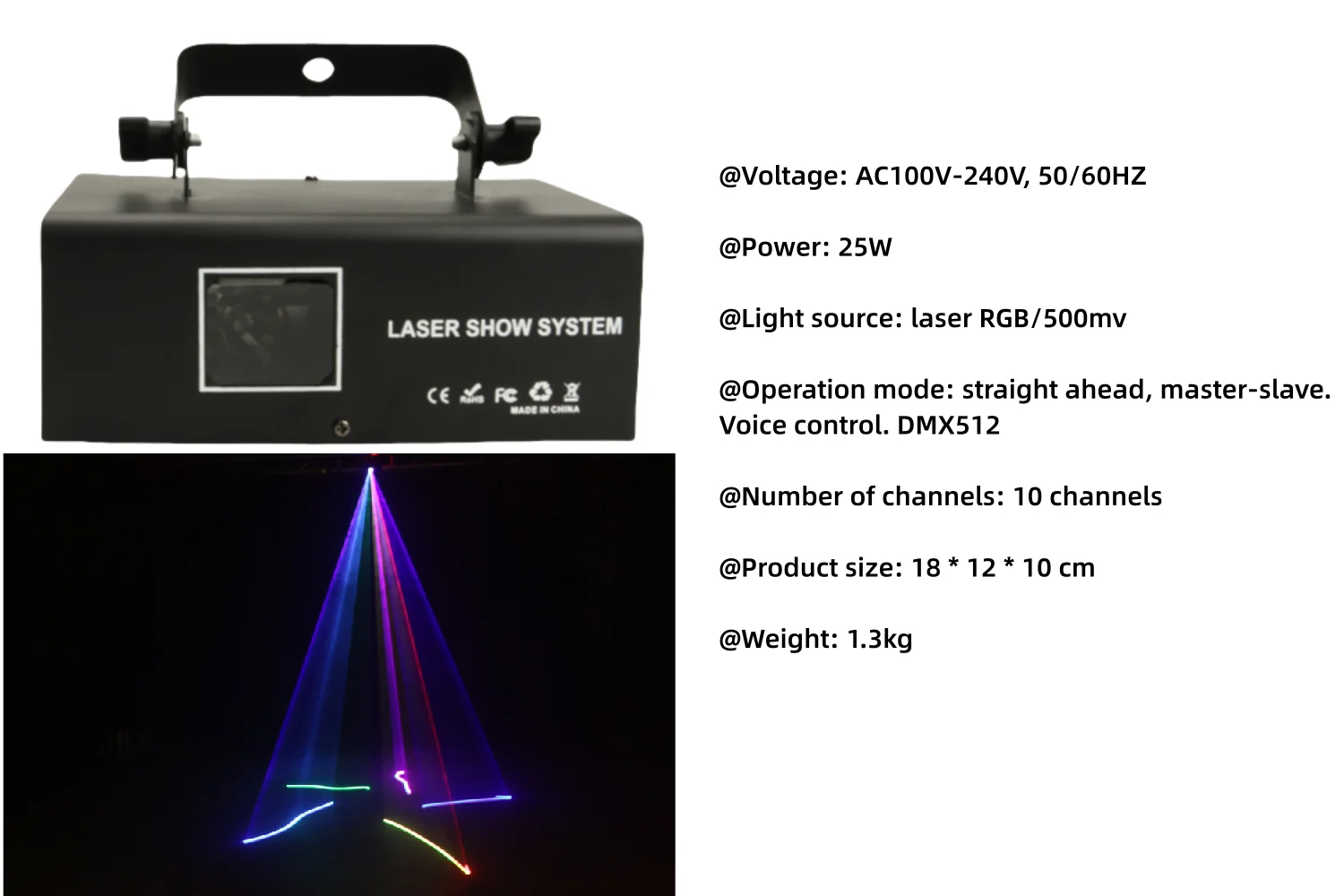 NEW mold line RGB laser light, Dot matrix laser scanning lamp professional stage DJ lamp
