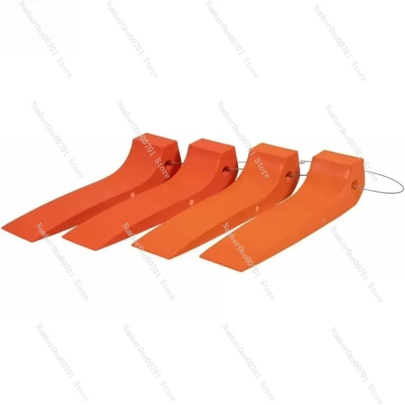 Trailer Wrecker Heavy Duty Tires Skates Roll Back Bracket Safety Wheel Skates Orange Flat Tires Skates