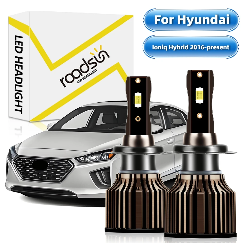 【For Hyundai Ioniq Hybrid 2016-present】LED Car Headlight Bulbs H7 Hi/Lo Beam 6500K White 25000LM 400% Super Bright Plug And Play