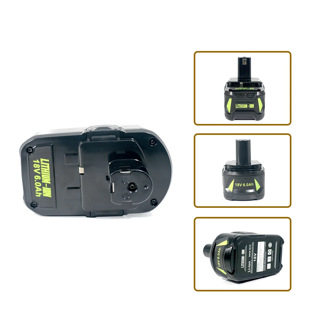 

18V Li-ion Battery For RYOBI One+ (P108/P107/P104) 6000mah Options EU/UK/USA Stock Compatible With For RB18L50/RB18L20