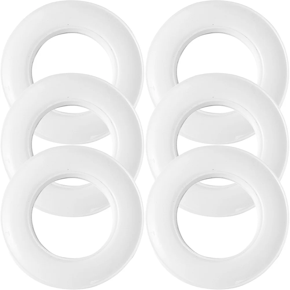 6 قطع من حلقات الستائر البلاستيكية القابلة لإعادة الاستخدام للستائر ومستلزمات ديكور نافذة المنزل #6